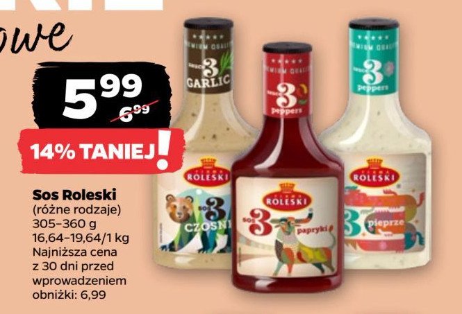 Sos 3 pieprze Roleski promocja w Netto