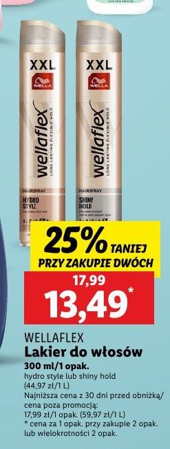 Lakier do włosów hydrostyle Wellaflex promocja