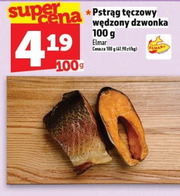 Pstrąg tęczowy wędzony dzwonka 100 g Elmar promocja w TOPAZ