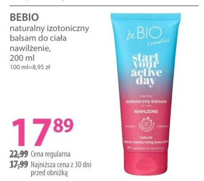 Balsam BEBIO naturalny izotoniczny do ciała nawilżenie promocja w Hebe