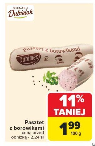 Pasztet z borowikami Dubielak promocja w Carrefour