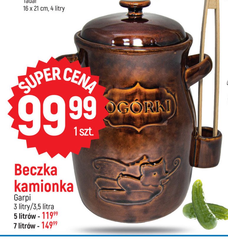 Beczka kamionka 7 l Garpi promocja