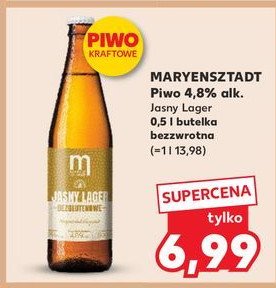 Piwo Maryensztadt jasny lager bezglutenowe promocja w Kaufland