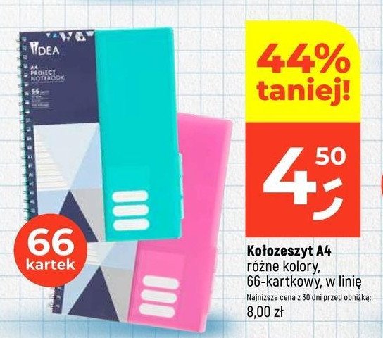 Kołozeszyt a4/66k. linia IDEA promocja