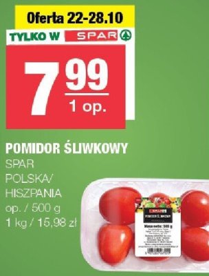 Pomidor śliwkowy żółty promocja w SPAR