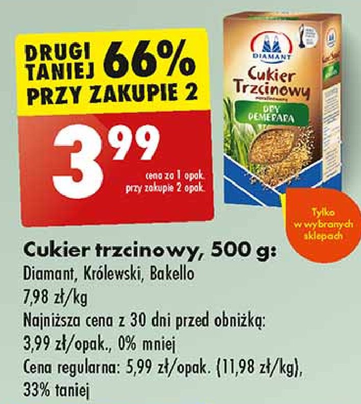 Cukier trzcinowy Bakello promocja