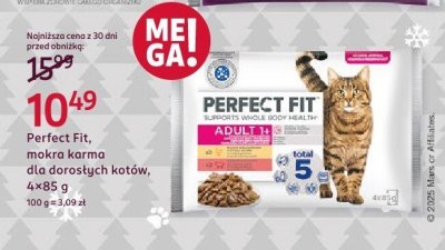 Karma Perfect Fit, mokra karma dla dorosłych kotów, 4x85 g promocja w Rossmann
