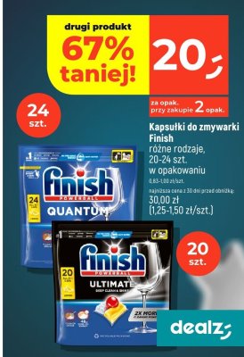 Kapsułki do zmywarki Finish różne rodzaje, 20-24 szt. w opakowaniu promocja w Dealz
