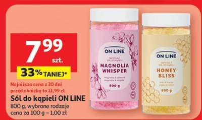 Sól do kąpieli ON LINE 800 g promocja w Auchan