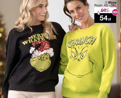 Bluza damska Dr. Seuss The Grinch Rozm. XS-3XL promocja w Woolworth