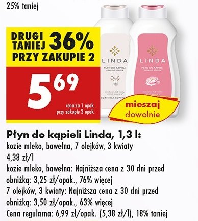 Płyn do kąpieli kozie mleko Linda promocja w Biedronka