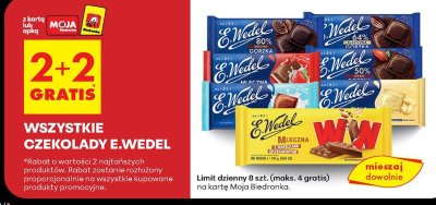 Czekolada E.Wedel - wszystkie rodzaje promocja w Biedronka