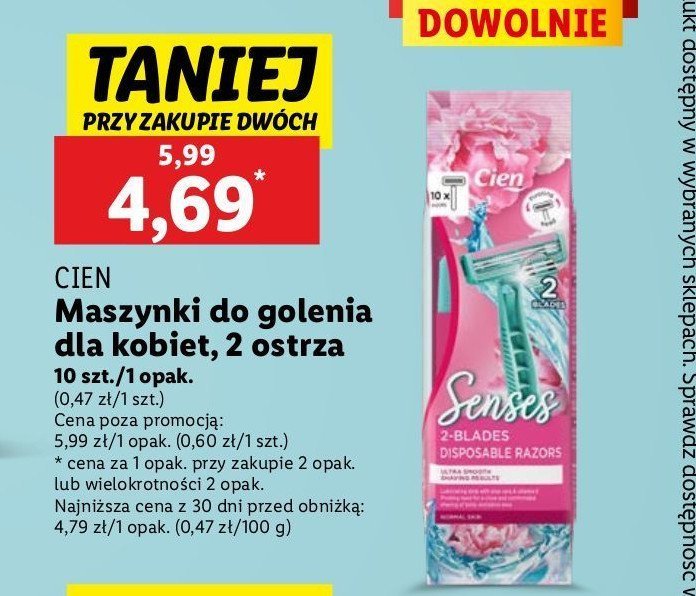 Maszynki Cien senses promocja