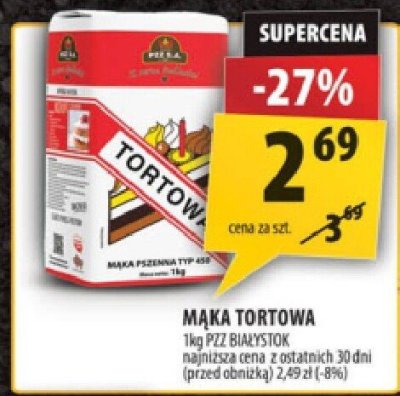 Mąka tortowa 1kg P77 Białystok promocja w Arhelan