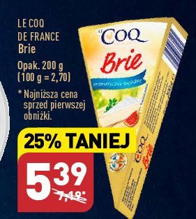 Ser brie Le coq (aldi) promocja
