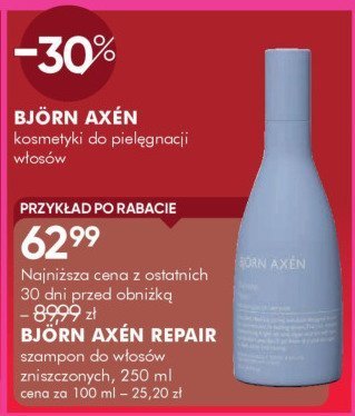 Szampon BJÖRN AXÉN REPAIR do włosów zniszczonych promocja w Super-Pharm