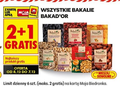 Bakalie wszystkie rodzaje promocja w Biedronka