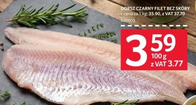Dorsz czarny filet bez skóry promocja w Selgros