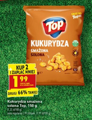 Kukurydza smażona solona Top chips Top (biedronka) promocja