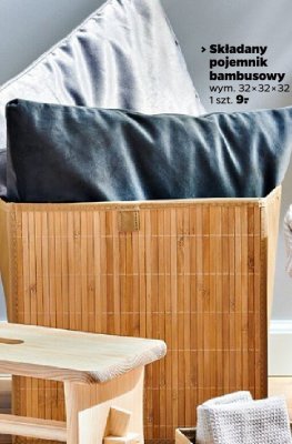 Pojemnik bambusowy składany 32x32x32 cm promocja w Netto