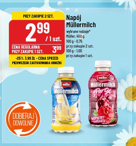 Nap贸j mleczny banan Mullermilch promocja