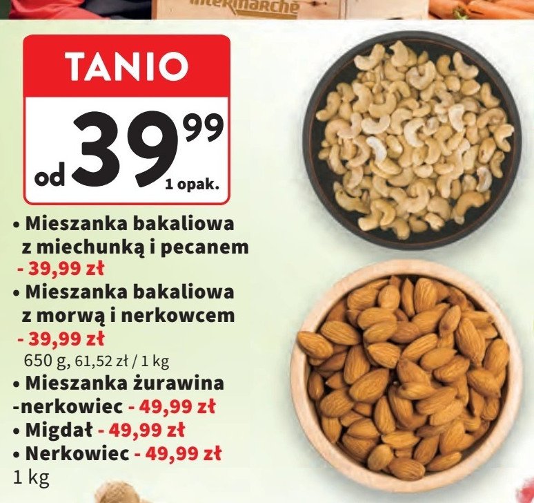 Mieszanka żurawina-nerkowiec promocja w Intermarche