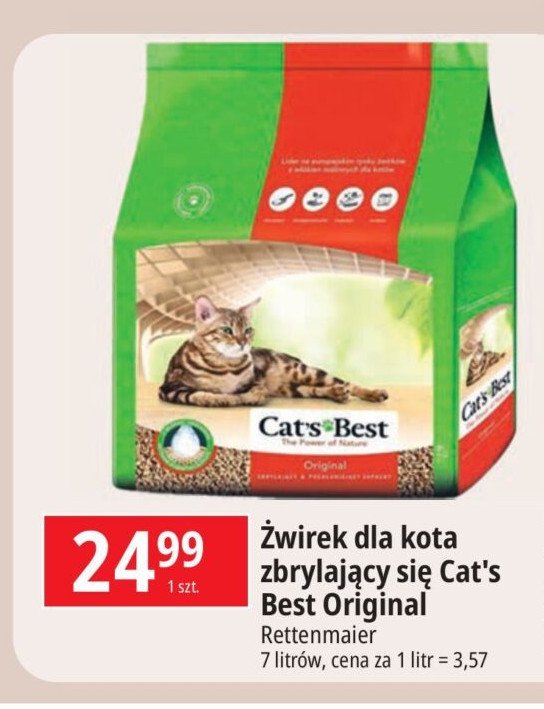 Żwirek zbrylający dla kota promocja w Leclerc