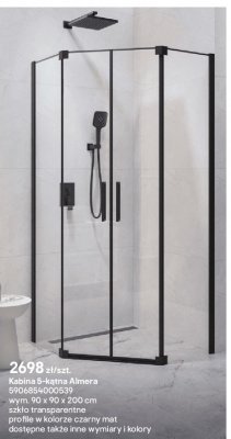 Kabina prysznicowa 5-kątna Almera promocja w Castorama