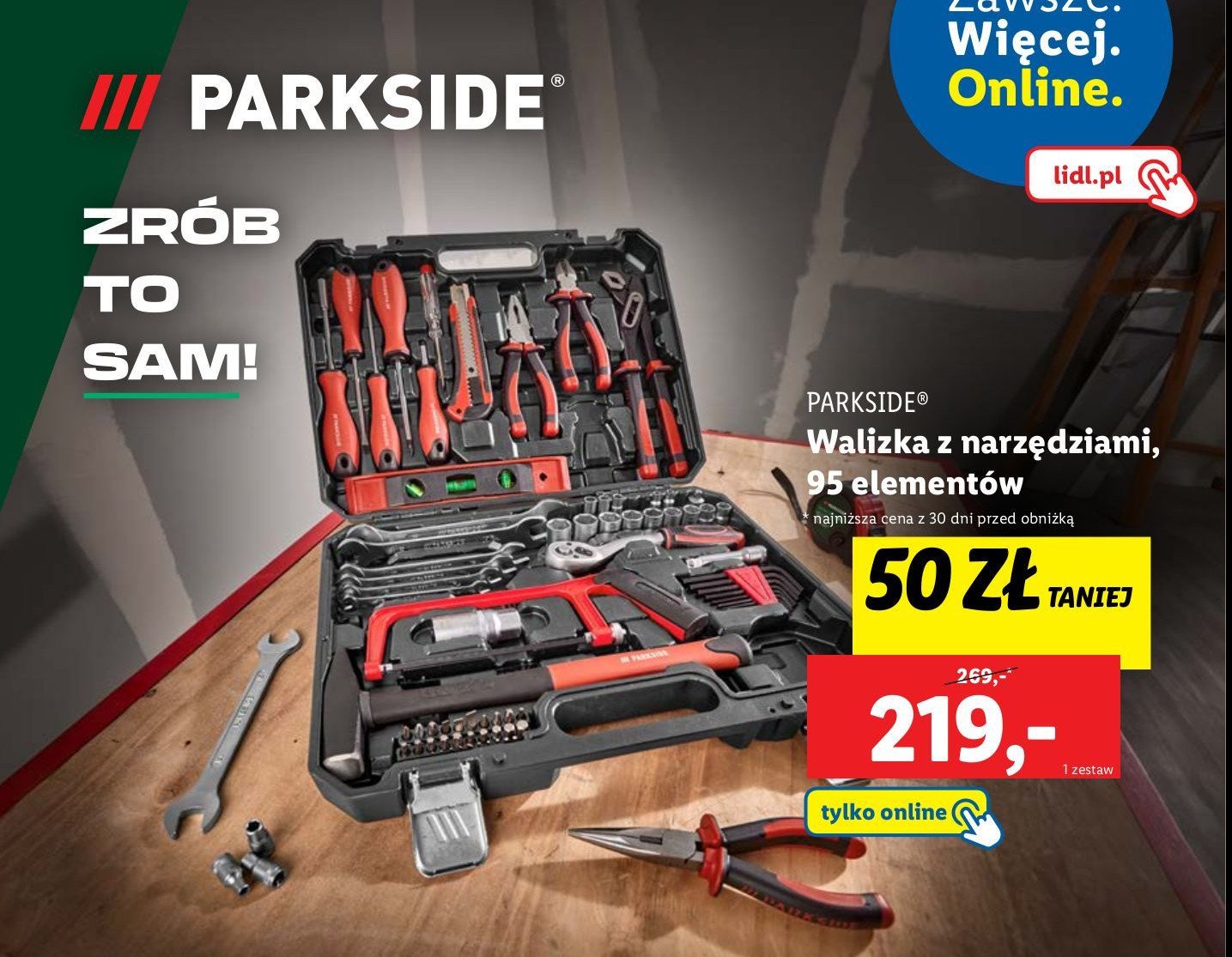 Zestaw narzedzi Parkside promocja