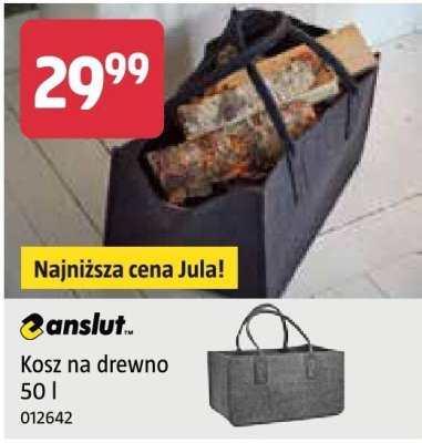 Kosz na drewno Anslut 50 l promocja w Jula