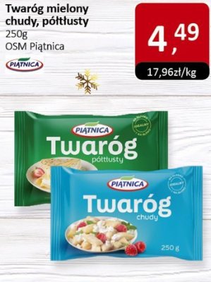 Twaróg mielony chudy, półtłusty 250g OSM Piątnica promocja w Market Point