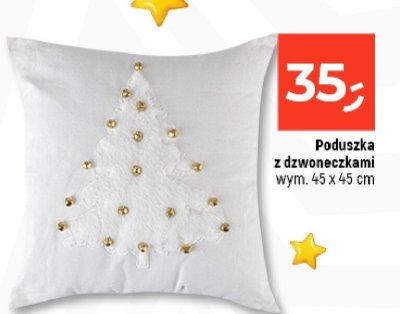 Poduszka z dzwoneczkami wym. 45 x 45 cm promocja w Dealz