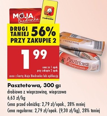 Pasztetowa wieprzowa firmowa promocja w Biedronka