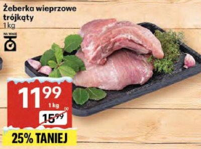 Żeberka wieprzowe trójkąty 1kg Delikatesy Centrum promocja w Delikatesy Centrum