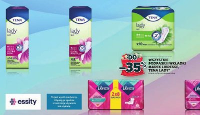 Podpaski i wkładki Libresse, Tena Lady różne rodzaje promocja w Stokrotka