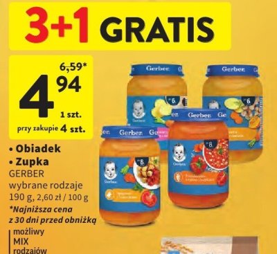 Obiadek GERBER promocja w Intermarche