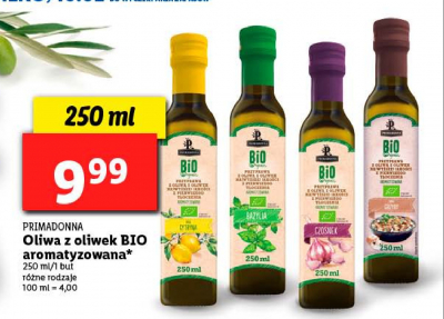 Oliwa z oliwek z czosnkiem bio Primadonna promocja