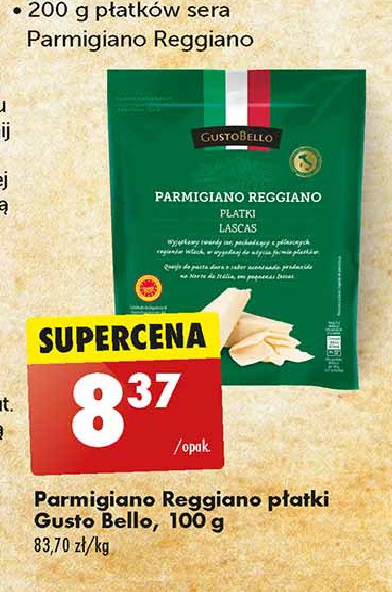 Ser parmigiano reggiano Gustobello promocja