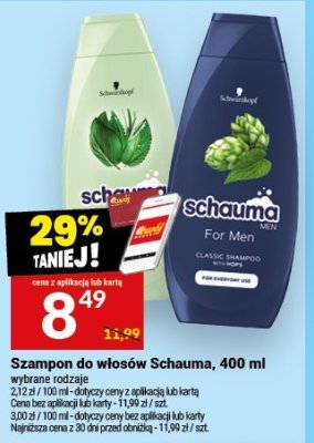 Szampon do włosów Schauma, 400 ml promocja w Twój Market