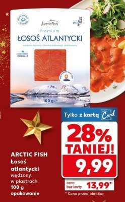 Łosoś atlantycki ARCTIC FISH mrożony w plastrach 100 g promocja w Kaufland