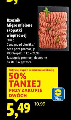 Mięso mielone z łopatki wieprzowej Mięsne specjały zawsze świeże promocja w Lidl