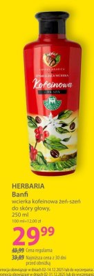 Wcierka HERBARIA Banfi wcierka kofeinowa zeń-szeń promocja w Hebe