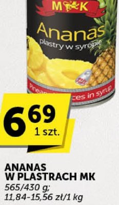 Ananas w plastrach MK promocja w ABC
