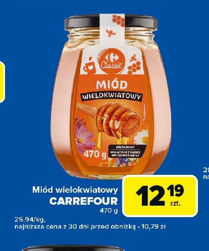 Miód wielokwiatowy nektarowy Carrefour classic promocja w Carrefour Express