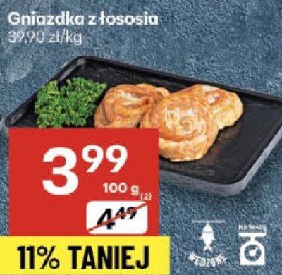 Gniazdka z łososia promocja w Delikatesy Centrum