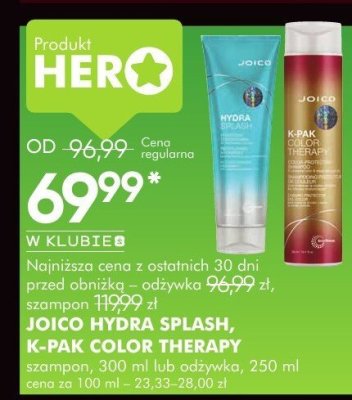 Szampon JOICO HYDRA SPLASH, K-PAK COLOR THERAPY 250 ml lub odżywka 250 ml promocja w Super-Pharm