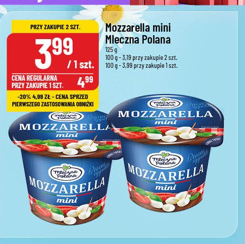 Mozzarella Mleczna polana promocja w POLOmarket