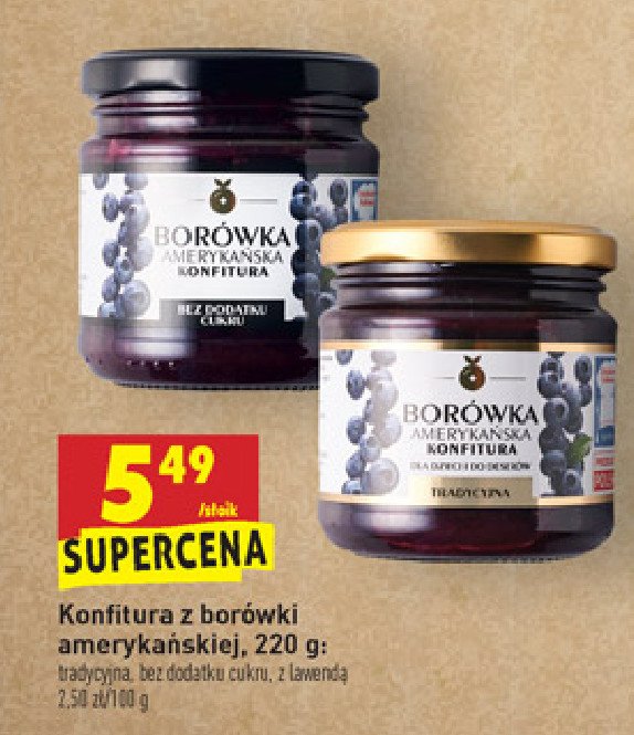 Konfitura bor贸wka ameryka艅ska bez dodatku cukru Przetwory z bor贸wki promocja