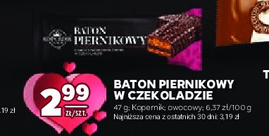 Batonik piernikowy w czekoladzie z nadzieniem owocowym Kopernik promocja