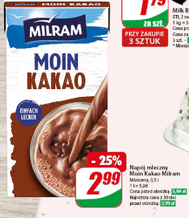 Napój mleczno-kawowy MILRAM promocja